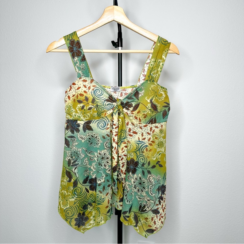 Y2K Mesh Babydoll Fairy Tie Venus USA Top Vintage Fall